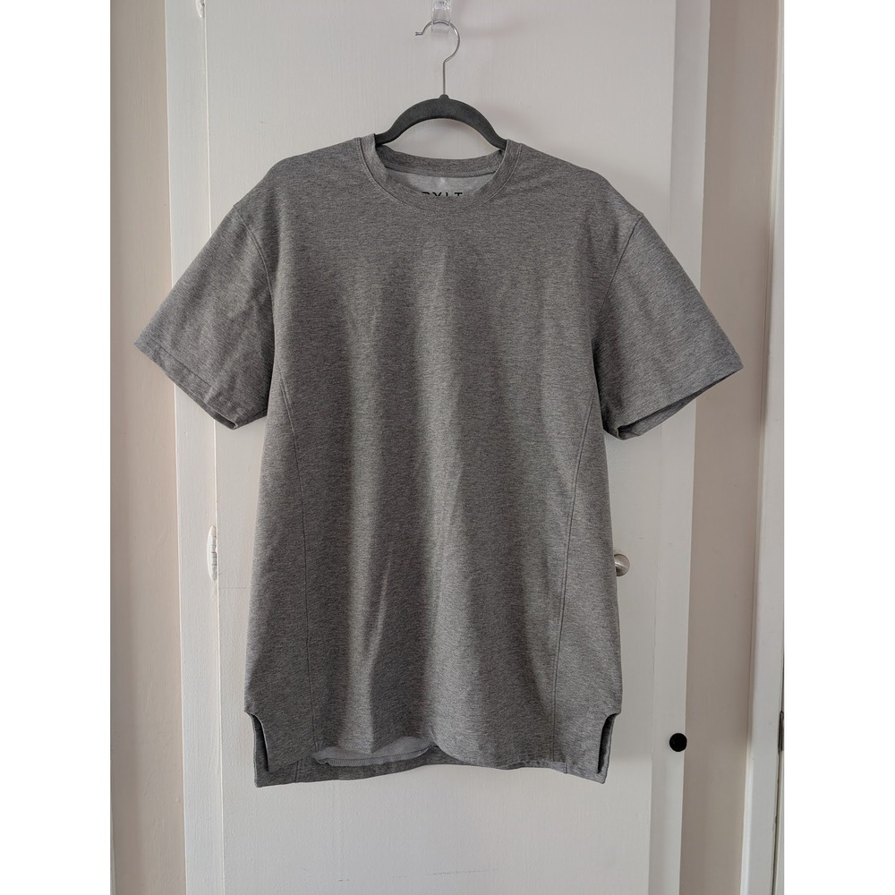 BYLT Basics The Axis Tee Mens L Heather Grey Short Sleeve Athletic T-Shirt Sport